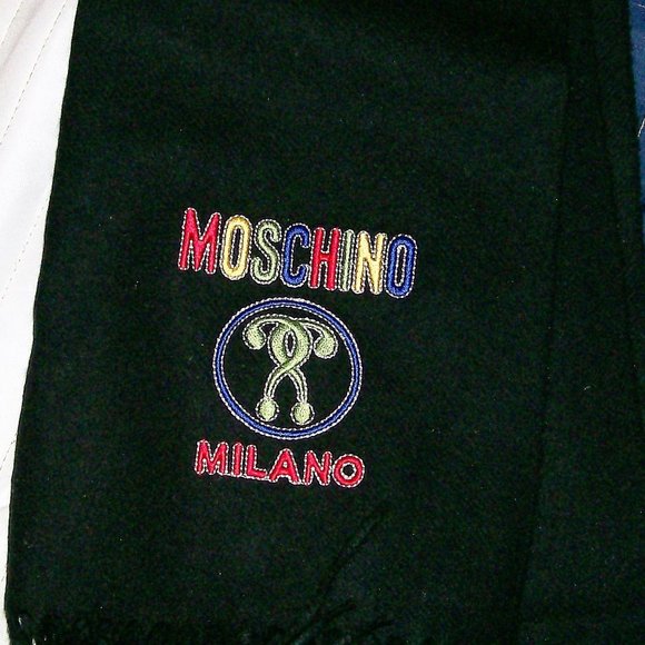 NWT Moschino Blk Scarf - Picture 5 of 6